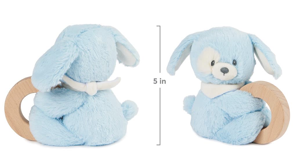 Baby GUND Anillos de sonajero de peluche suave y sostenible