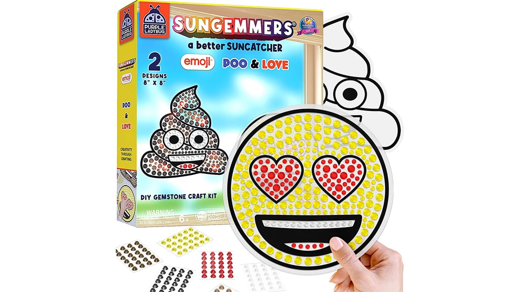 Emoji Caca y Amor gema adhesivo rompecabezas