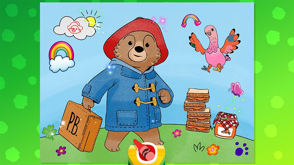 Paddington se va de vacaciones de verano en la aplicación Crayola Create and Play+