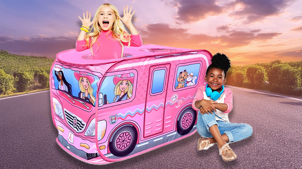 Sunny Days Entertainment Barbie vaquera caravana tienda pop-up