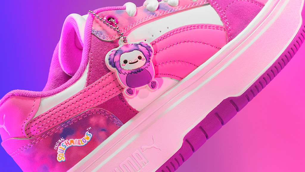 ¡Da un paso audaz en la segunda colección de zapatos temáticos de Squishmallows de PUMA!