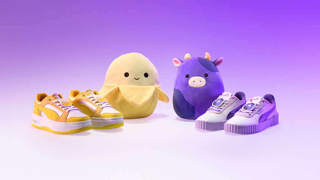 ¡Da un paso audaz en la segunda colección de zapatos temáticos de Squishmallows de PUMA!