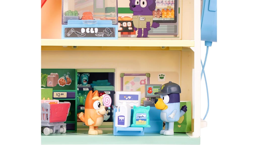 ¡Pon a Bluey en tu carrito de compras con este set de juego de supermercado!