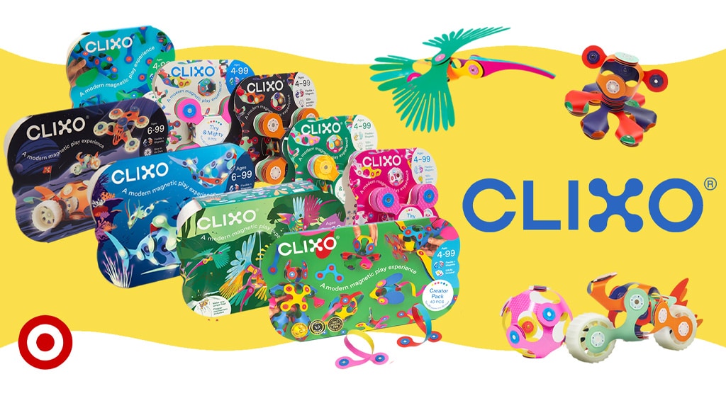Gira, construye y dobla con los nuevos sets magnéticos de Clixo