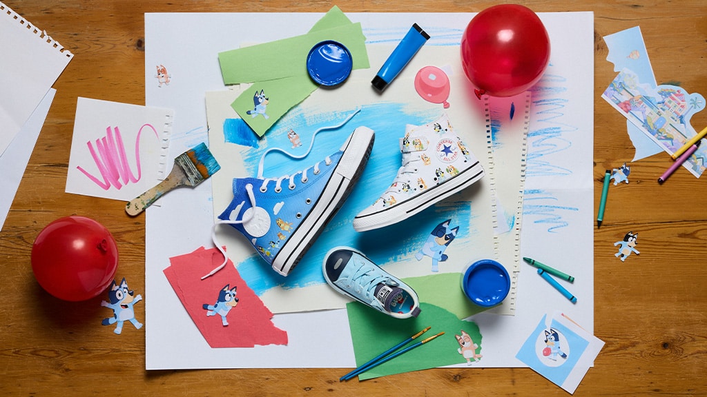 Vive el estilo Heeler con la colección Converse Bluey