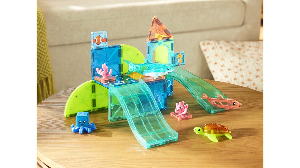 MAGNA-TILES® Arrecife de Coral juego magnético de 25 piezas