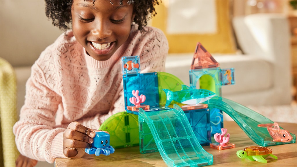 MAGNA-TILES® Arrecife de Coral juego magnético de 25 piezas
