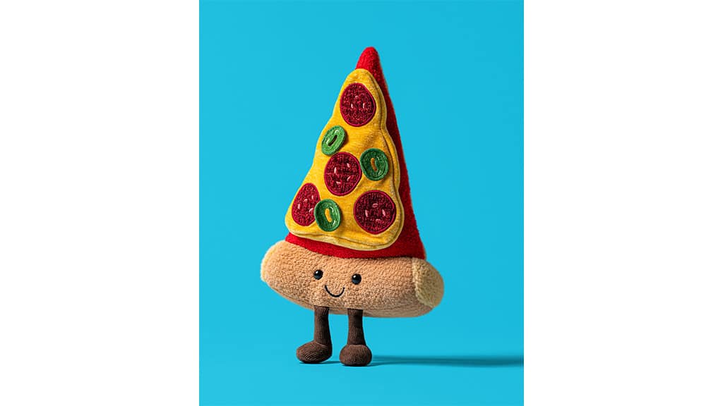 La figura de peluche frutal de Jellycat Diner se presenta con un menú