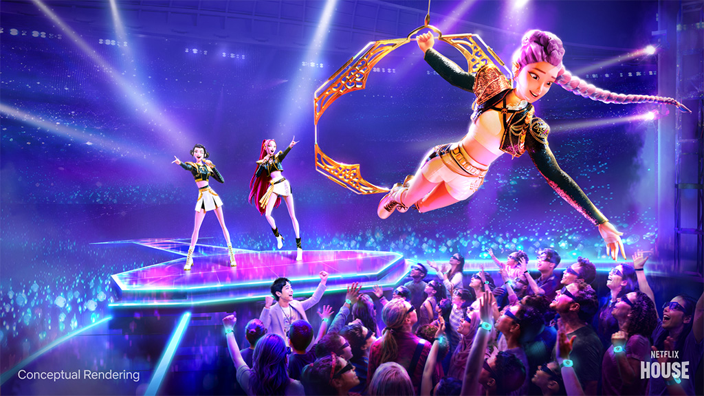 La casa de Netflix se viste de oro con la experiencia interactiva de Cazadores de Demonios K-Pop