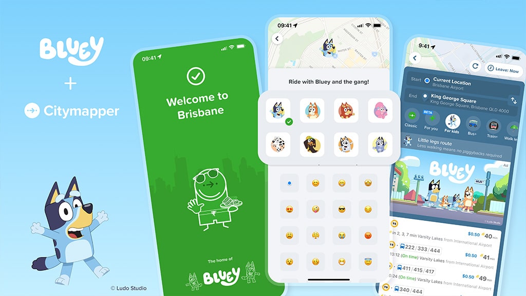 Viaja con Bluey en la vida real con la nueva función para Niños de Citymapper
