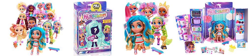 ¡La colección Hairdorables trata sobre la moda, peinados maravillosos y brillo!