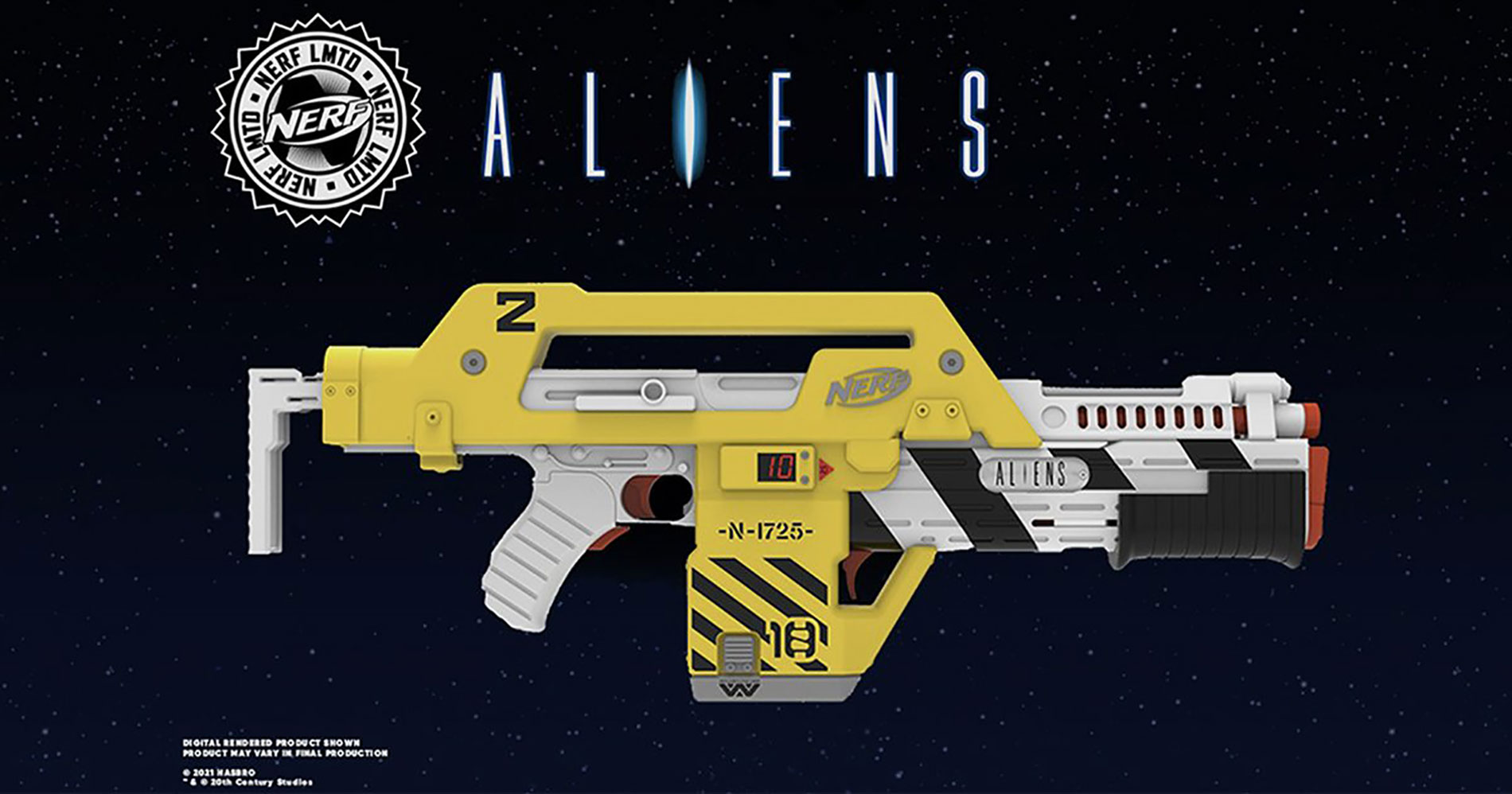 Nerf M41A arma de impulso para el 35 aniversario de Aliens