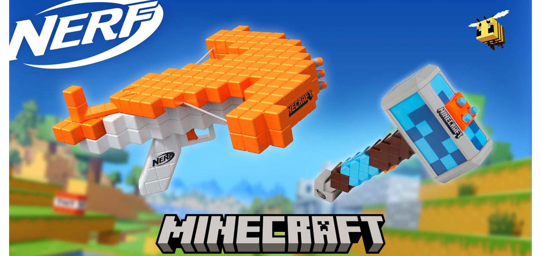 Hasbro presenta las armas Nerf de Minecraft