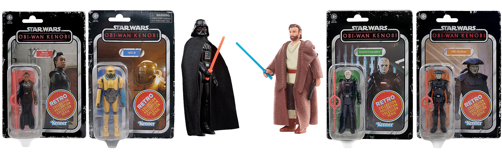 Los personajes de la serie Obi-Wan Kenobi llegan a las estanterías de las tiendas con un estilo retro