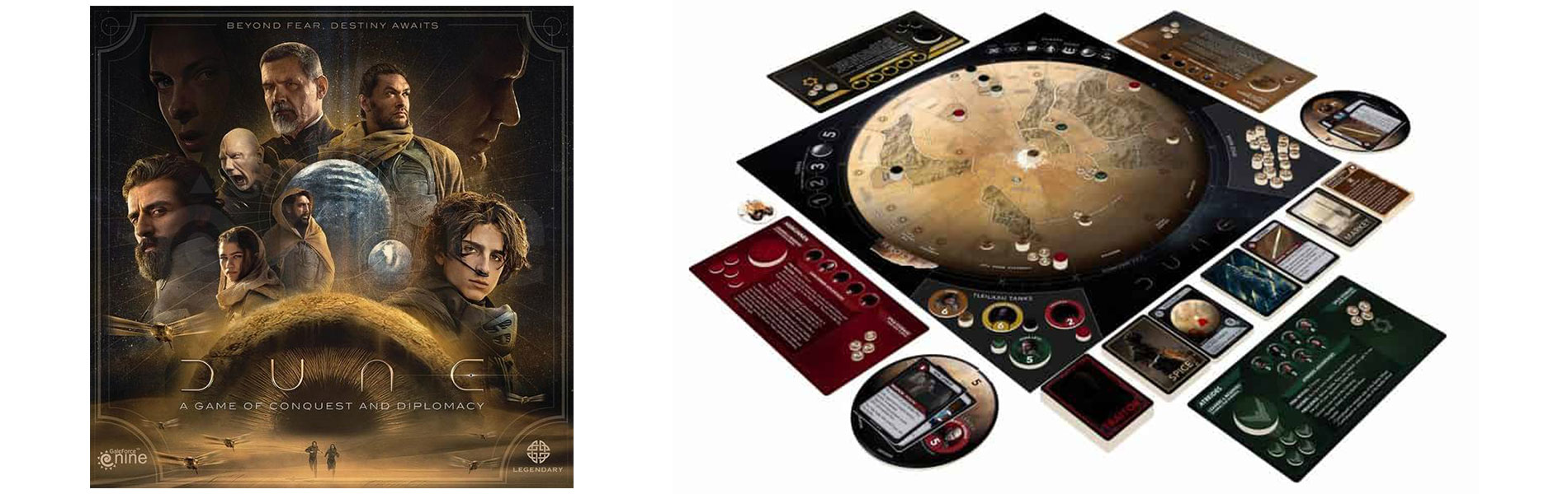 Cajas de juegos de mesa de las dunas de Arrakis