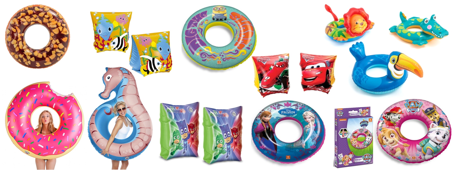 Consejos de juegos para las vacaciones - Flotadores, manguitos, accesorios de playa