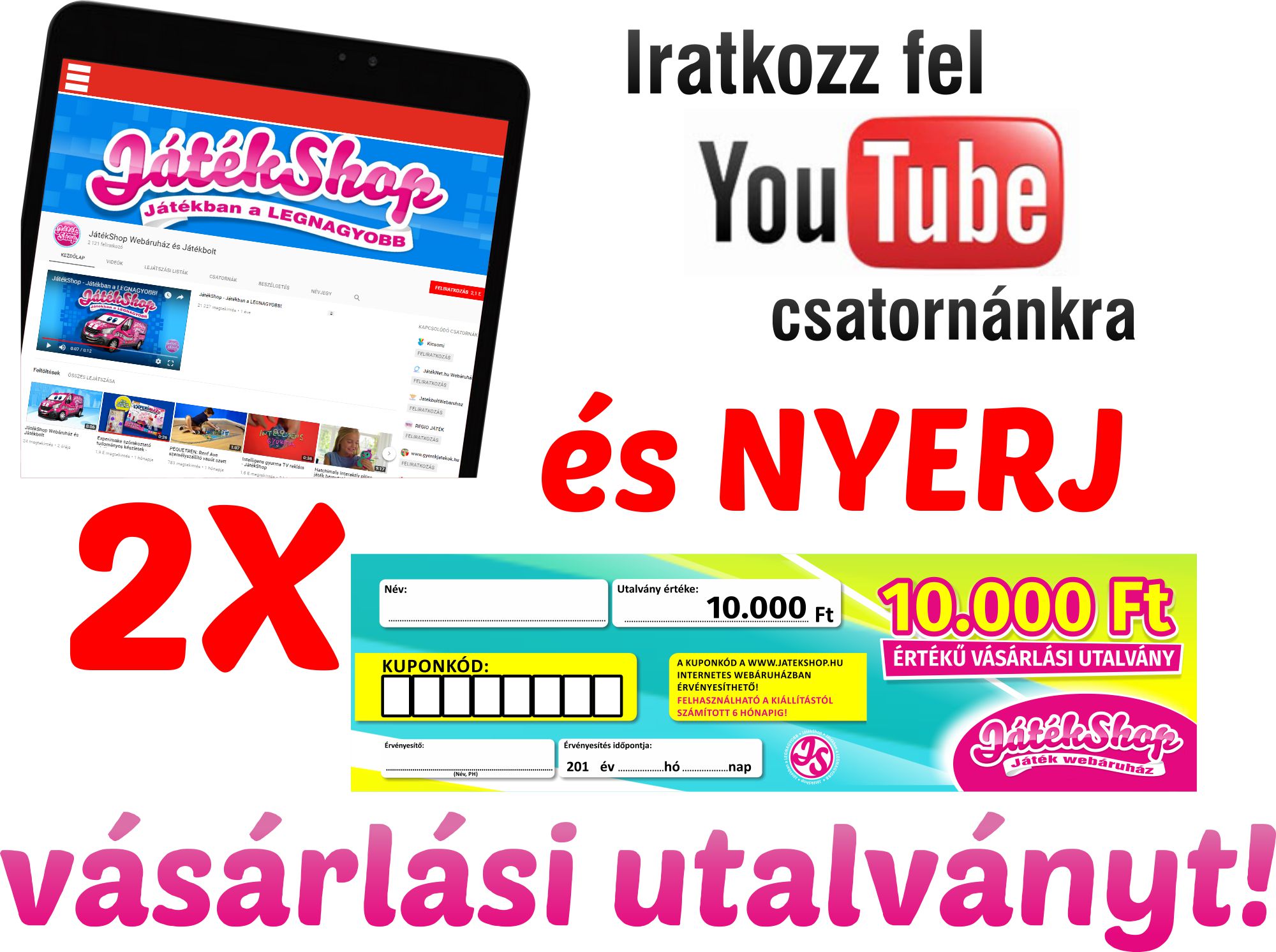 ¡Suscríbete a nuestro canal de Youtube y gana!