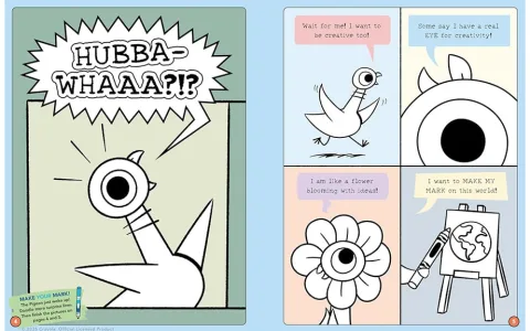 El Taller de Mo Willems y Crayola presenta: ¡Deja tu huella! libro para colorear