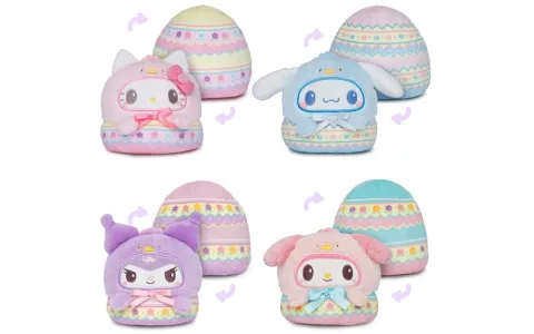 Los compañeros de peluche reversibles de TeeTurtle Hello Kitty y sus amigos son maravillosos.