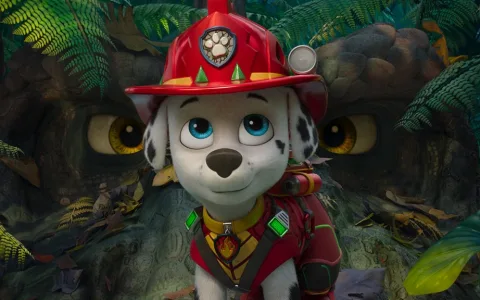 Los héroes de la Patrulla Canina corren una carrera contra la extinción en Patrulla Canina: La Película de los Dinosaurios.