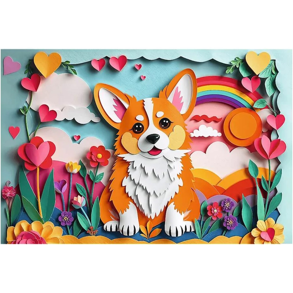 imagen de 40 Años de Jubileo - Arte en Papel: Perrito 160 piezas puzzle - Trefl 2