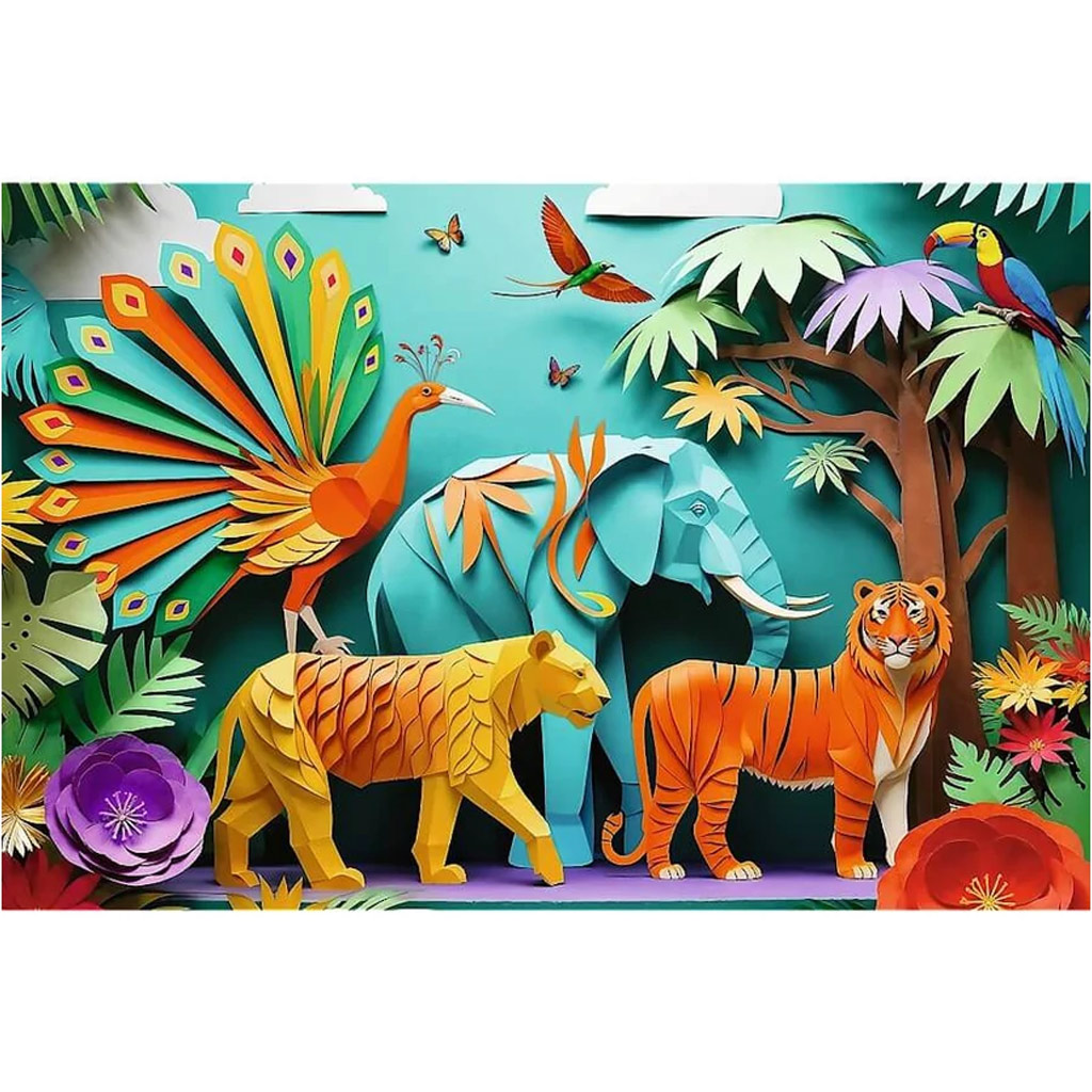 imagen de 40 Años de Jubileo - Arte en Papel: Puzzle de Jungla de 160 piezas - Trefl 2