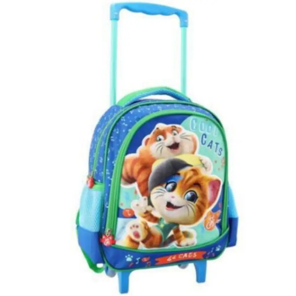 imagen de 44 Gato Tonto: Mochila escolar con ruedas, mochila 27x10x31cm 1