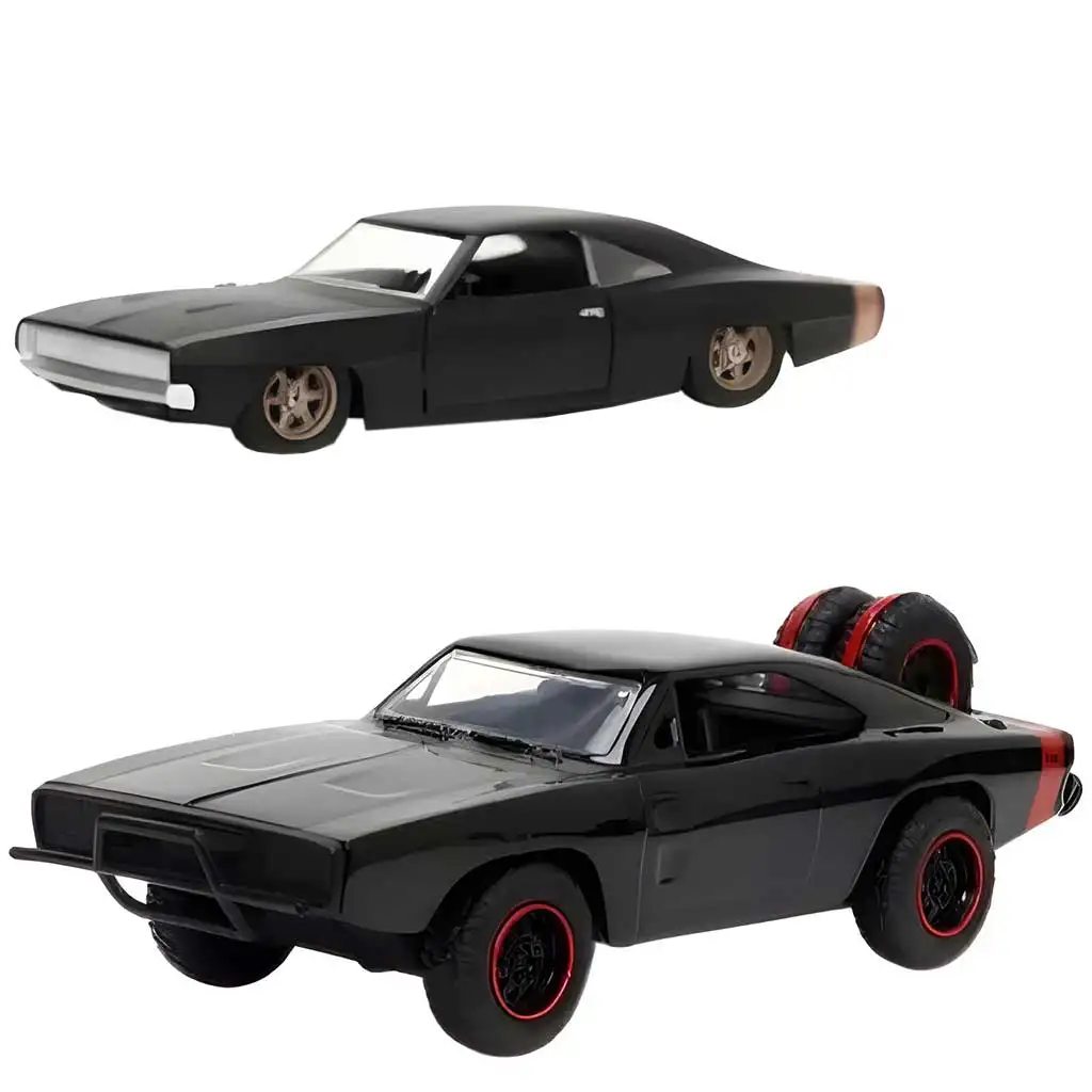 imagen de A toda velocidad: Dom Toretto Dodge Charger R/T 1970 & Dodge Charger Widebody 1968 coche de metal en miniatura paquete de 2 unidades escala 1/32 13cm - Jada Toys 2