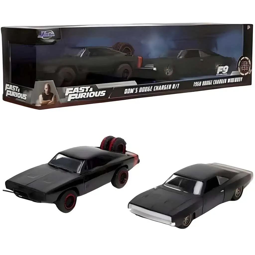imagen de A toda velocidad: Dom Toretto Dodge Charger R/T 1970 & Dodge Charger Widebody 1968 coche de metal en miniatura paquete de 2 unidades escala 1/32 13cm - Jada Toys 1