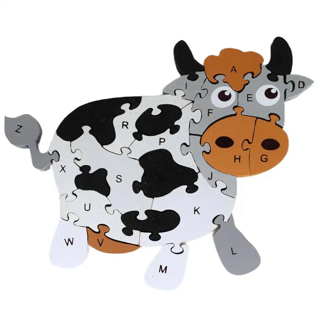 imagen de ABC - 123 puzzle de madera de vacas 2