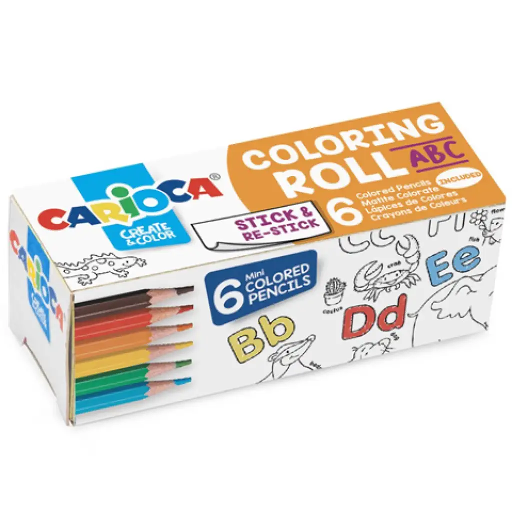 imagen de ABC mini colorear cilindro 6pcs mini lápiz de colores - Carioca 1