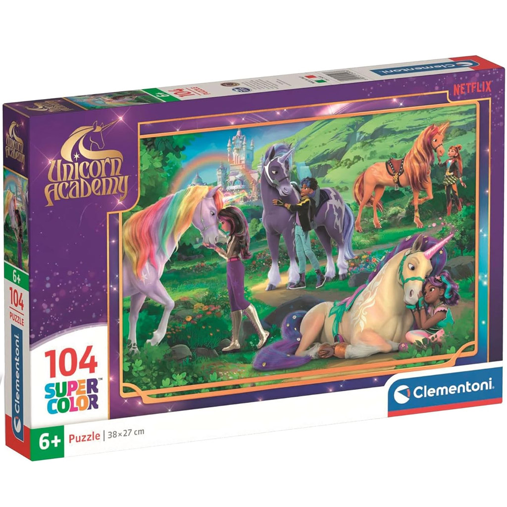 imagen de Academia de Unicornios rompecabezas Supercolor de 104 piezas - Clementoni 1