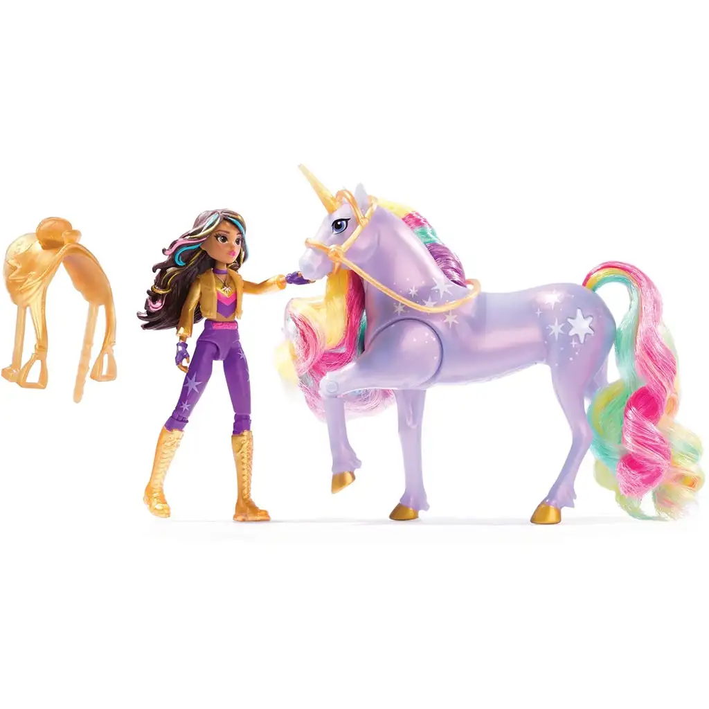 imagen de Academia de Unicornios: Unicornio con muñeca - Sophia y Wildstar Luminoso - Spin Master 2