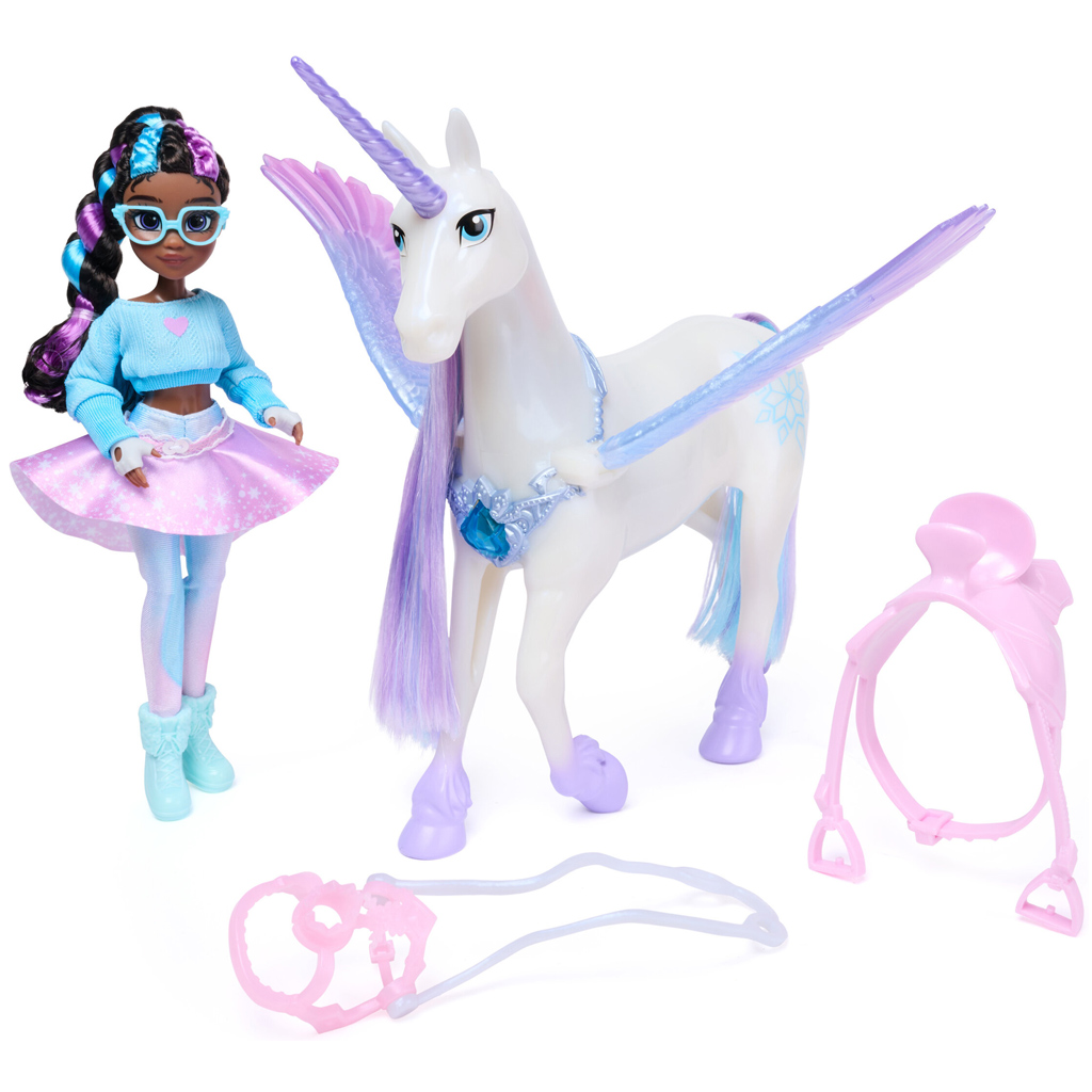 imagen de Academia Unicornio: Muñeca Layla y set de juego unicornio alado Glacier - Spin Master 2
