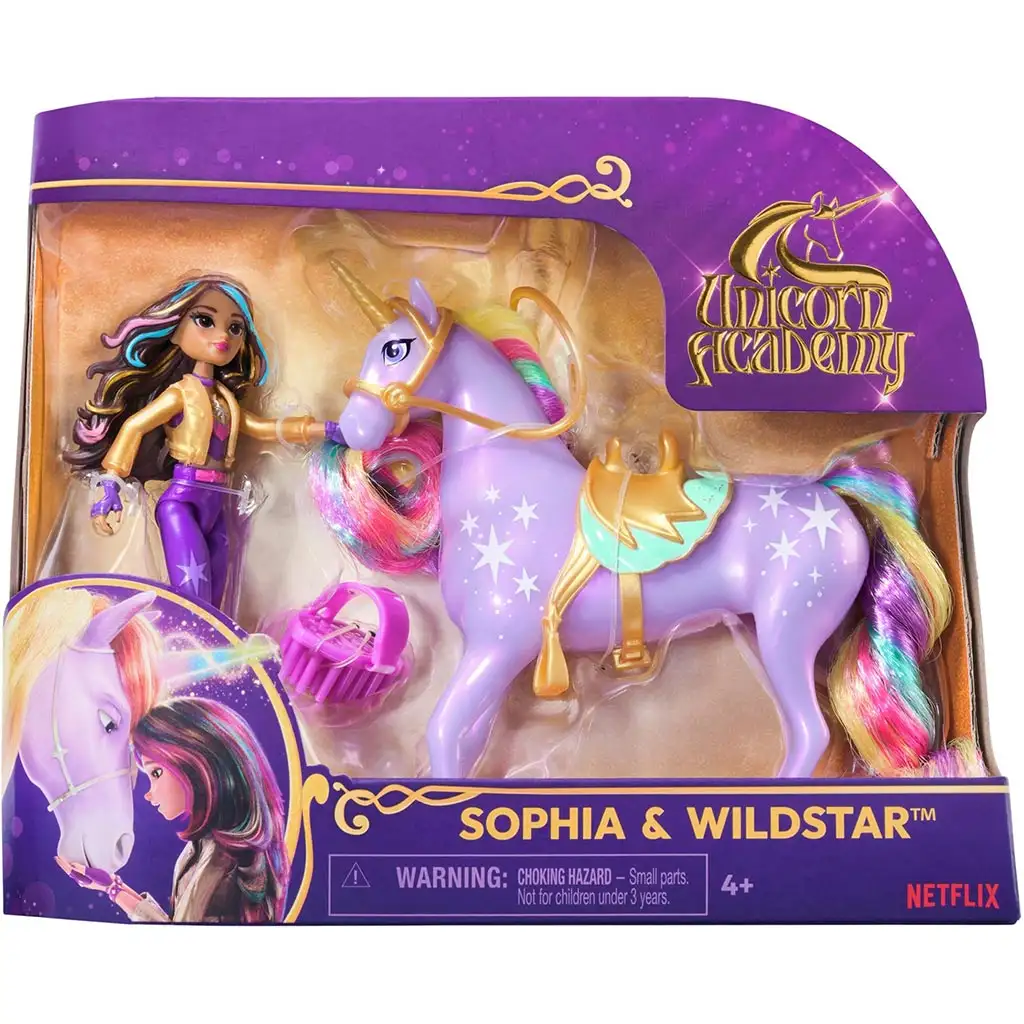 imagen de Academia Unicornio: Muñeca Unicornio - Sophia y Wildstar - Spin Master 1