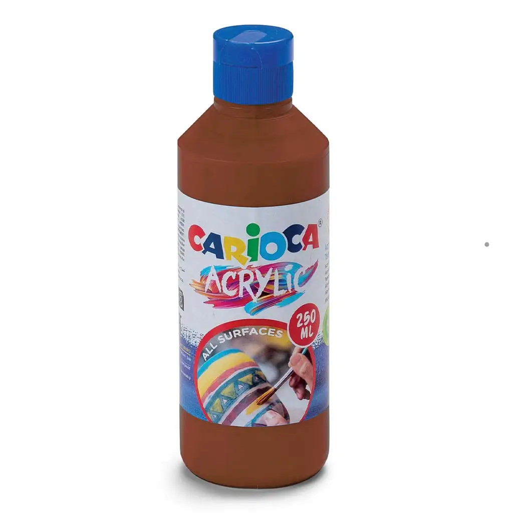 imagen de Acrílico 250ml pintura acrílica color marrón - Carioca 1