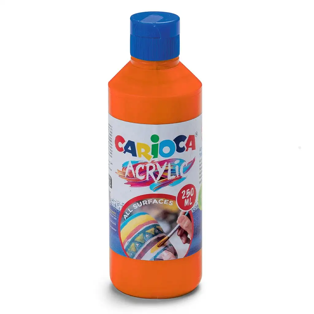 imagen de Acrílico de 250ml en color naranja - Carioca 1