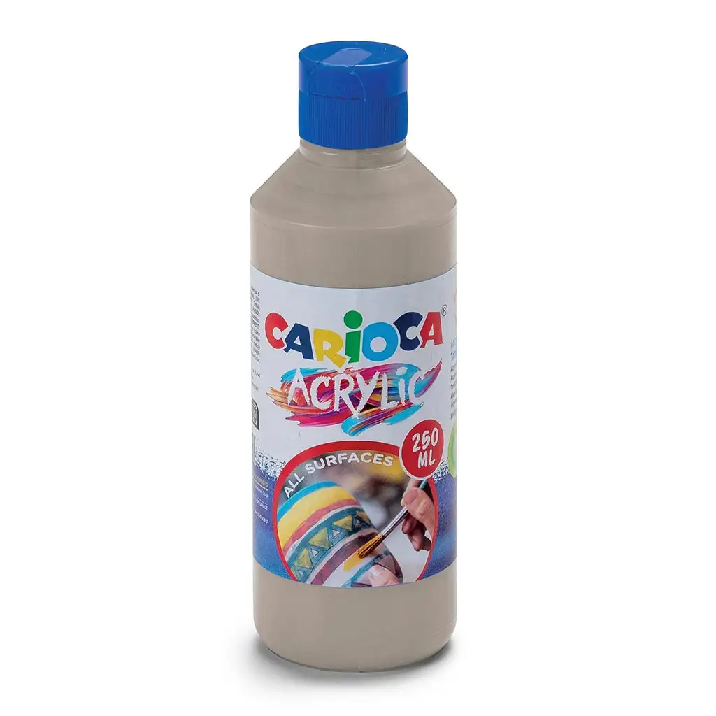 imagen de Acrílico de 250ml en color plata - Carioca 1