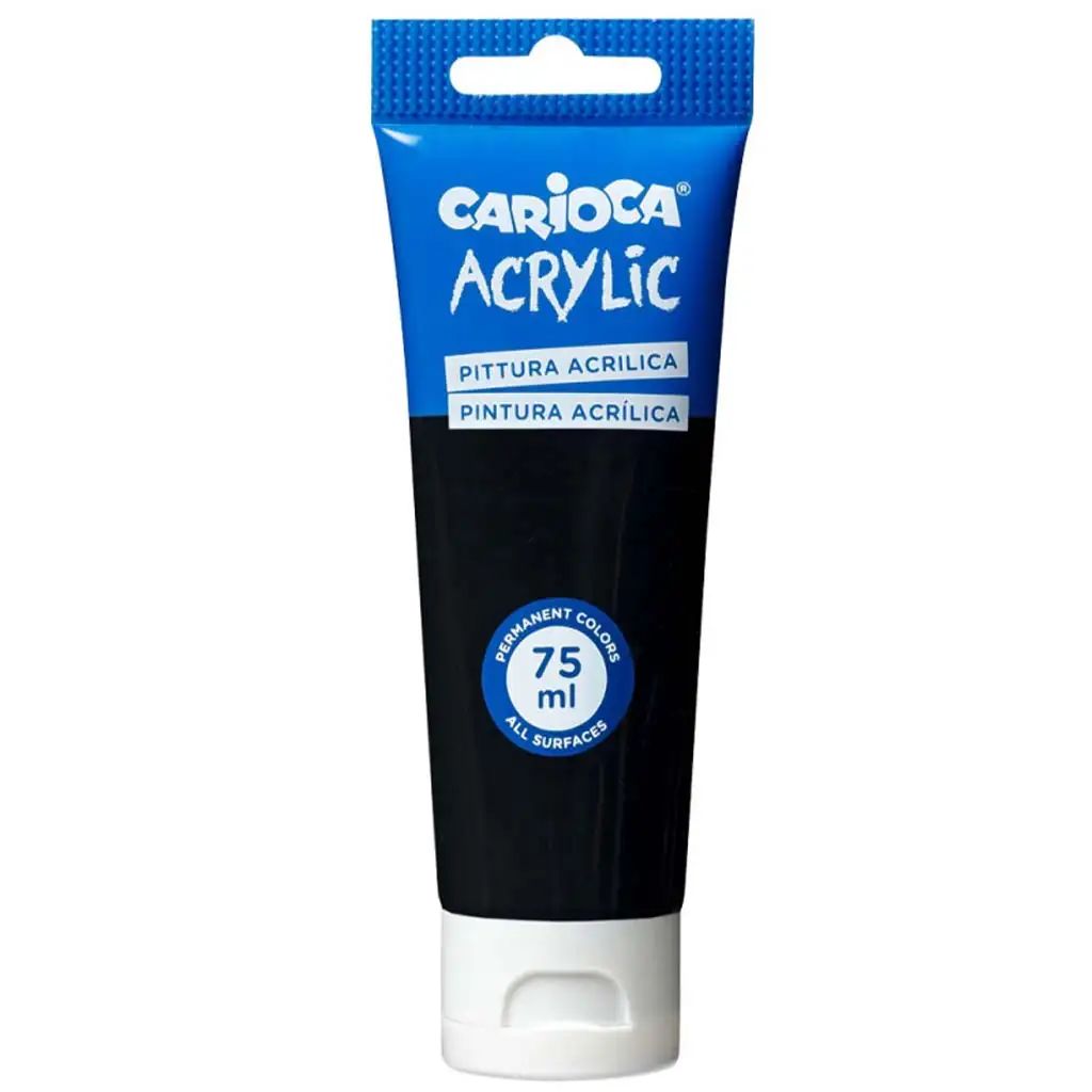 imagen de Acrílico de 75 ml en color negro - Carioca 1