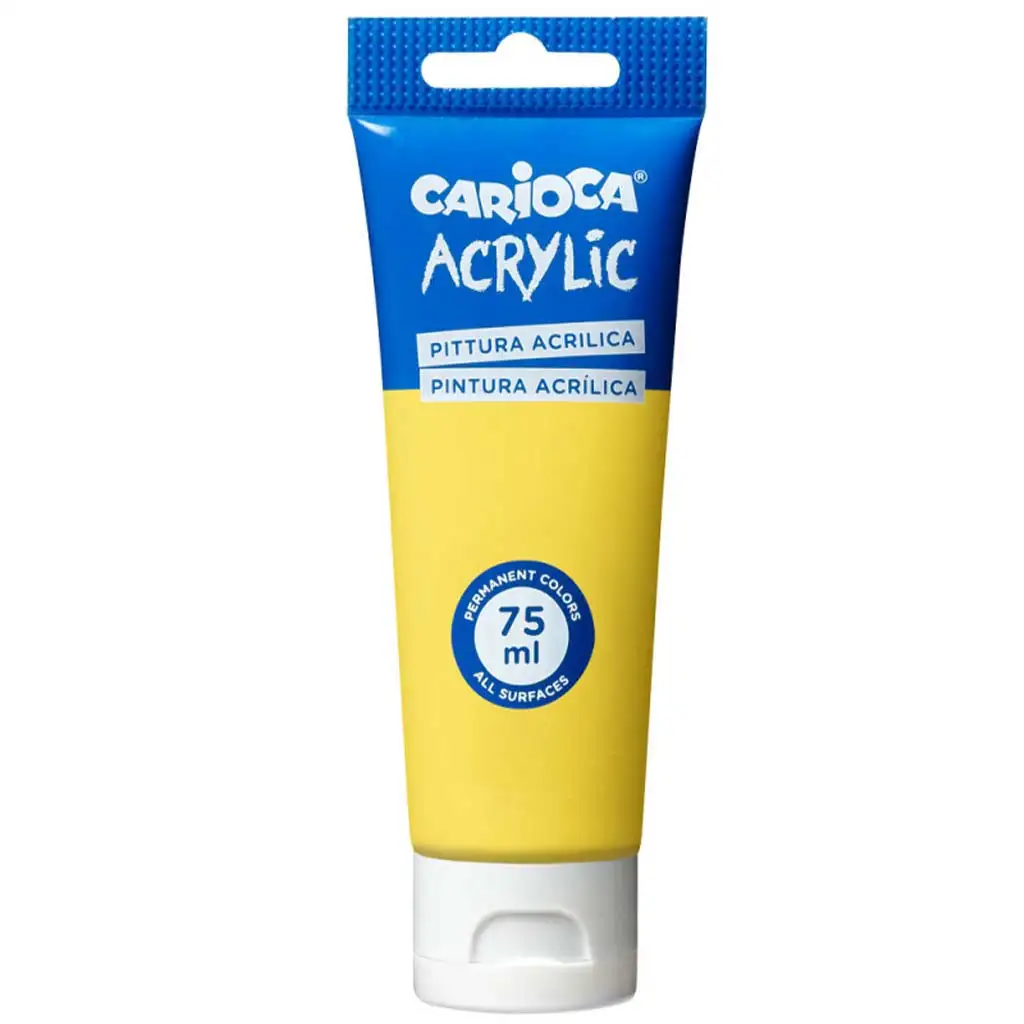 imagen de Acrílico de 75ml en color amarillo - Carioca 1