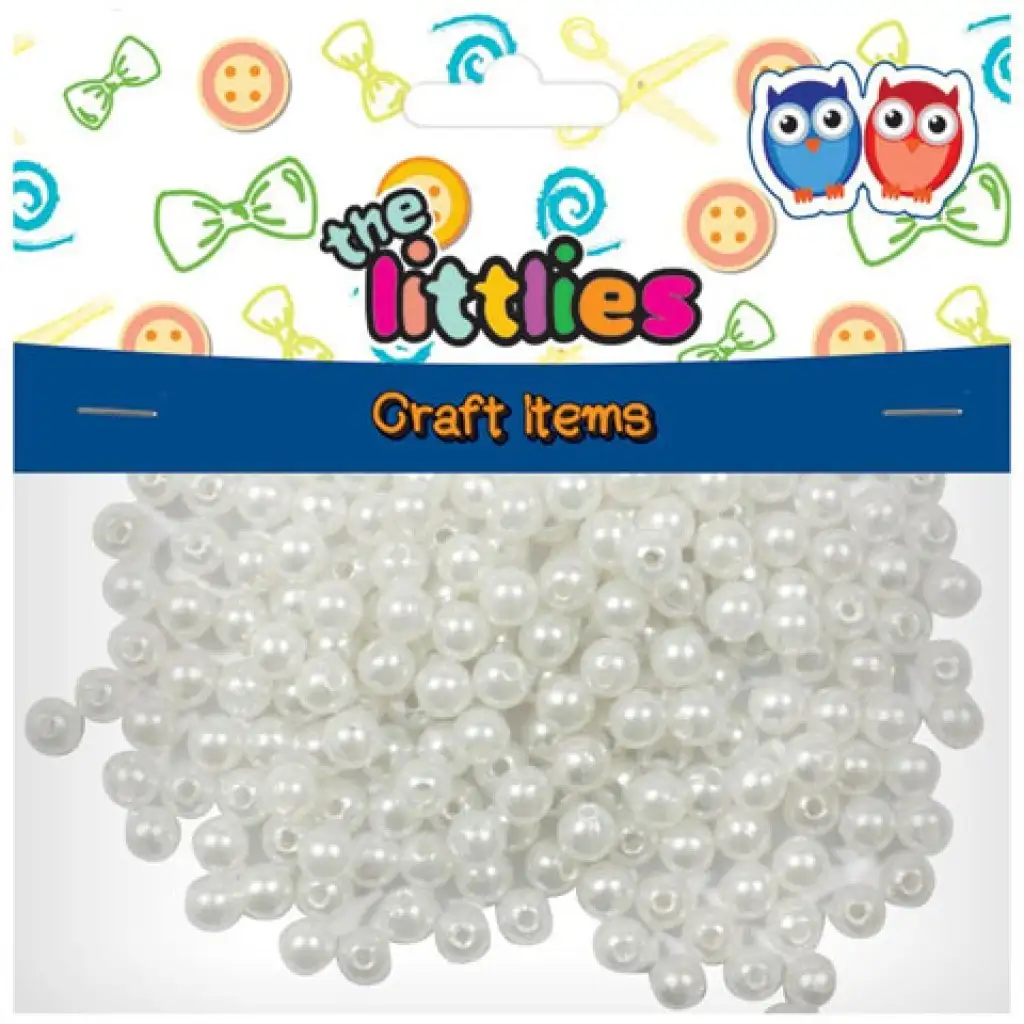 imagen de Adorno decorativo blanco perlas 15g 8mm 1