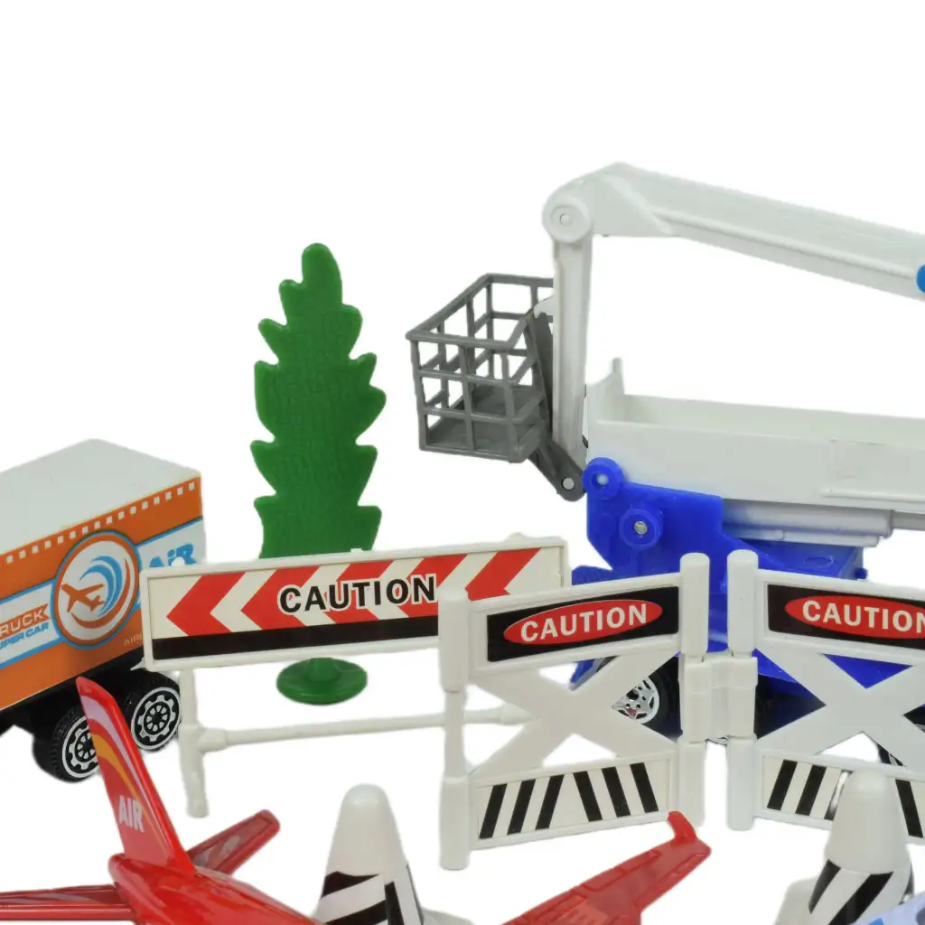 imagen de Aeronave: Set de juego de aeropuerto con vehículos, avión y accesorios en dos versiones 3