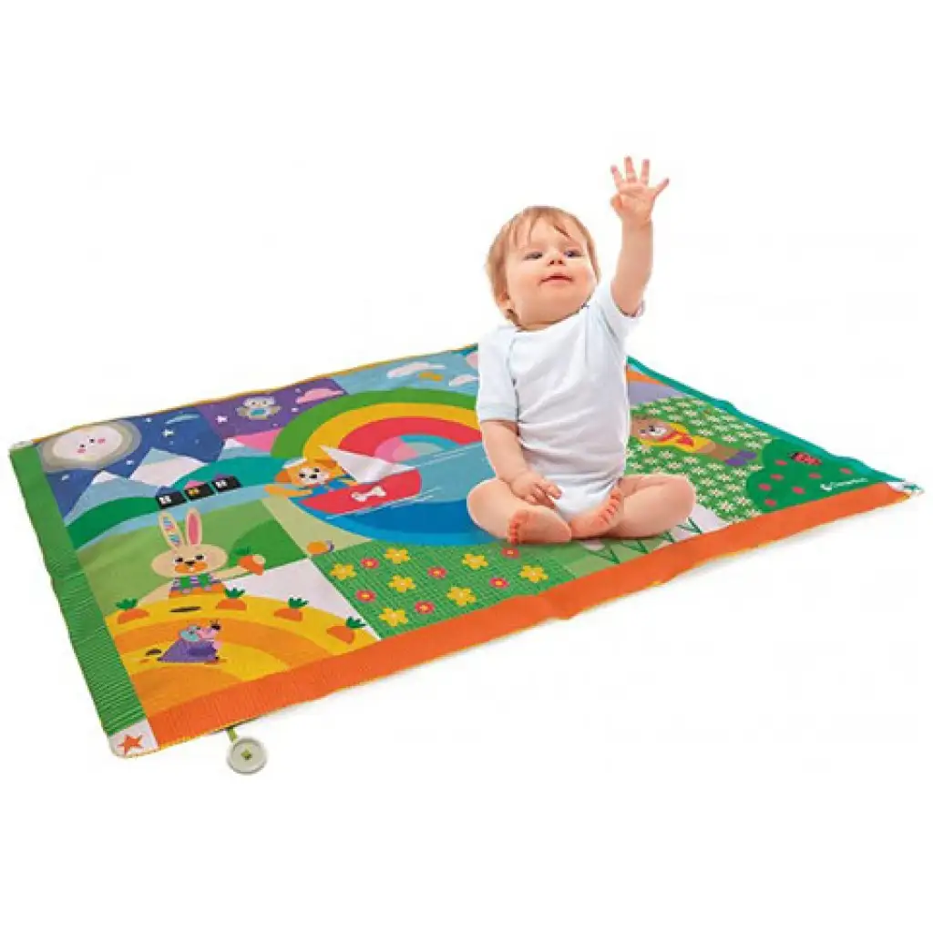 imagen de Alfombra de juego con animales 135x90cm - Clementoni baby 2