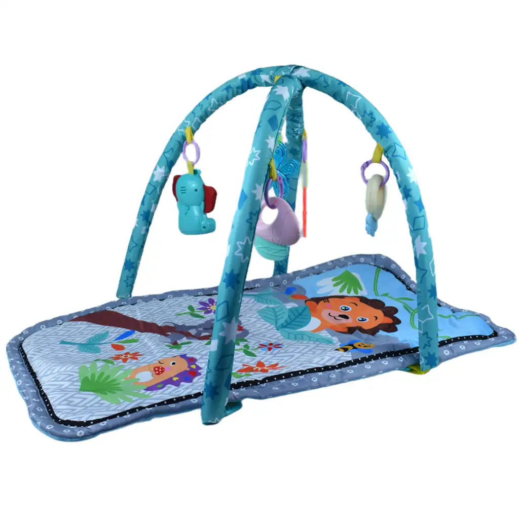 imagen de Alfombra de juego para bebés con animales alegres y música 77x43cm 2