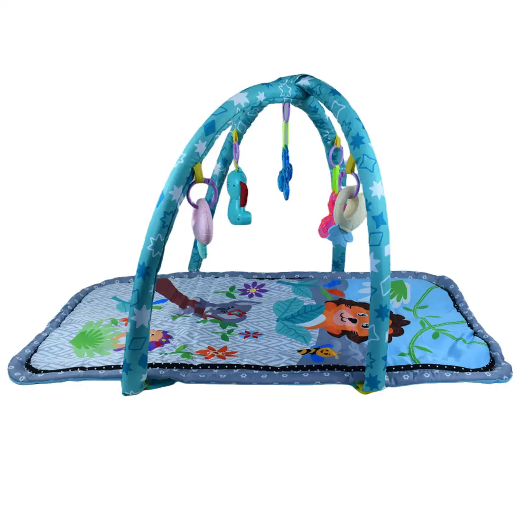 imagen de Alfombra de juego para bebés con animales alegres y música 77x43cm 3