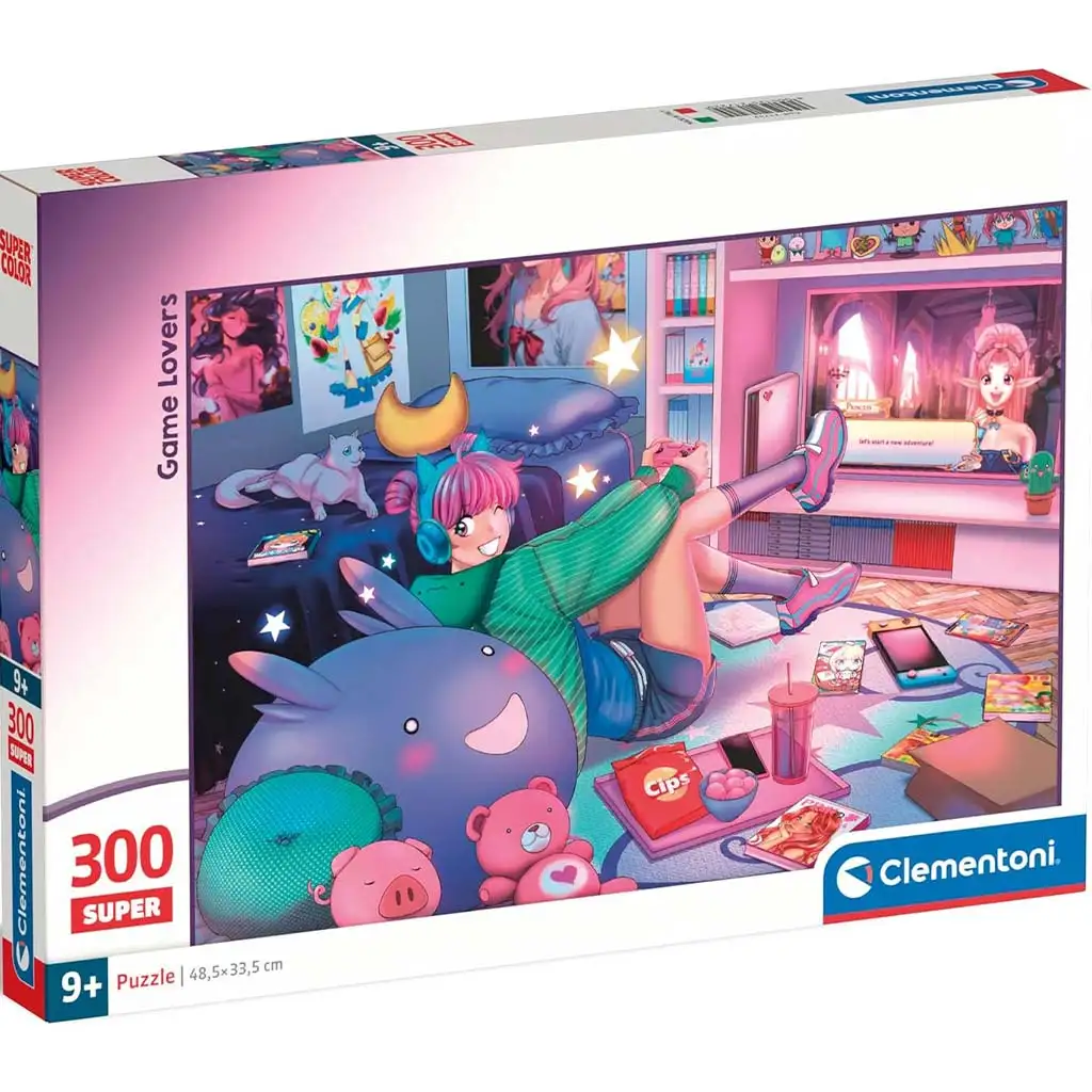 imagen de Amantes de los juegos 300 piezas Super puzzle - Clementoni 1