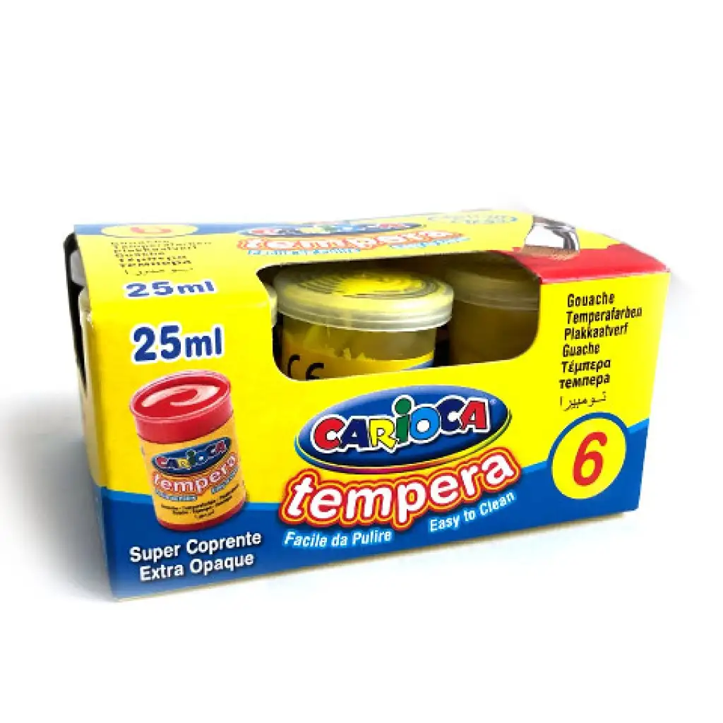 imagen de Amarillo limón tempera en tarro 6x35 gr - Carioca 2
