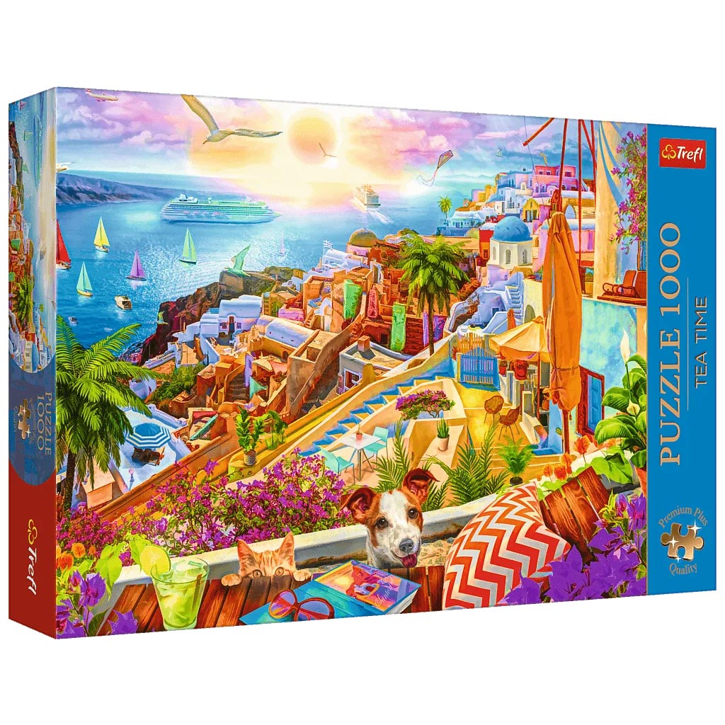 imagen de Ambiente de Santorini rompecabezas de calidad Premium plus de 1000 piezas - Trefl 1