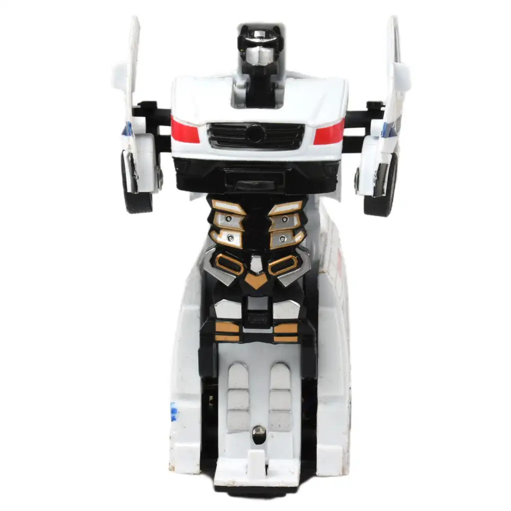 imagen de Ambulancia: coche de rescate transformable en robot en dos versiones de 13cm 5