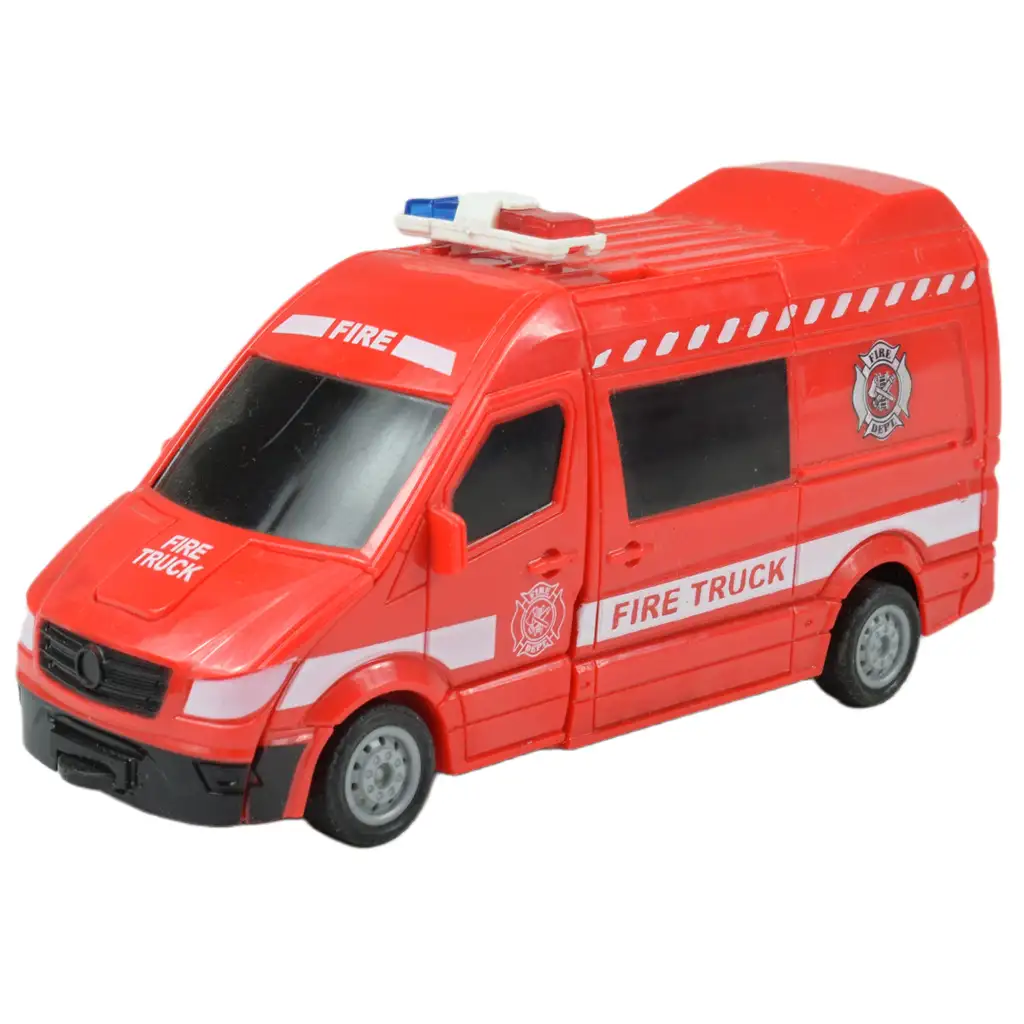 imagen de Ambulancia: coche de rescate transformable en robot en dos versiones de 13cm 6